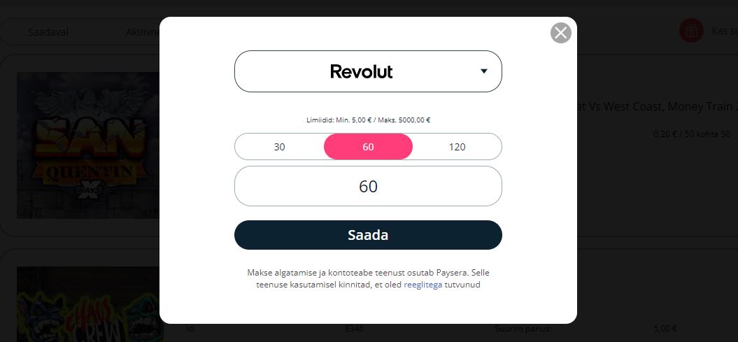 mängi ilma kontota